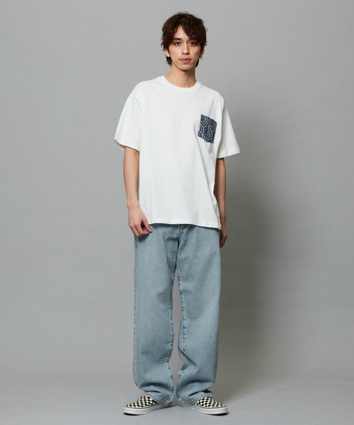 EDWIN（エドウィン）の「EDWIN エドウィン プリントTシャツ インディゴ 半袖（Tシャツ/カットソー・メンズ・ブルー/ホワイト・MEDIUM/LARGE/X-LARGE）」の8枚目の写真