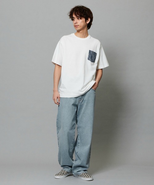 EDWIN（エドウィン）の「EDWIN エドウィン プリントTシャツ インディゴ 半袖（Tシャツ/カットソー・メンズ・ブルー/ホワイト・MEDIUM/LARGE/X-LARGE）」の9枚目の写真