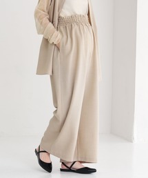 LEPSIM | 《リネンライクドライシリーズ》【産前・産後対応】マタニティ／ギャザーワイドパンツ　639044(マタニティウェア/グッズ)