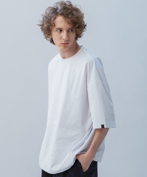 +phenix(プラスフェニックス)の「+phenix(プラスフェニックス) DRAWSTRING SHORT SLEEVE TEE / ドローストリング ショートスリーブ Tシャツ(Tシャツ/カットソー・メンズ・ブラック/ホワイト・XL/L/M)」の3枚目の写真