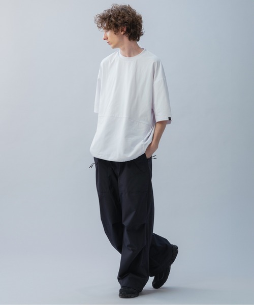 +phenix(プラスフェニックス)の「+phenix(プラスフェニックス) DRAWSTRING SHORT SLEEVE TEE / ドローストリング ショートスリーブ Tシャツ(Tシャツ/カットソー・メンズ・ブラック/ホワイト・XL/L/M)」の8枚目の写真