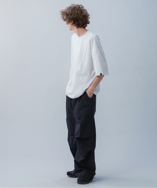 +phenix(プラスフェニックス)の「+phenix(プラスフェニックス) DRAWSTRING SHORT SLEEVE TEE / ドローストリング ショートスリーブ Tシャツ(Tシャツ/カットソー・メンズ・ブラック/ホワイト・XL/L/M)」の9枚目の写真