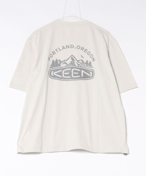 KEEN(キーン)の「【ムラサキスポーツ限定】KEEN/キーン 半袖 Tシャツ ロゴ バックプリント 裾ドローコード(Tシャツ/カットソー・メンズ・ブラック/グレー・S/M/L/XL)」の3枚目の写真