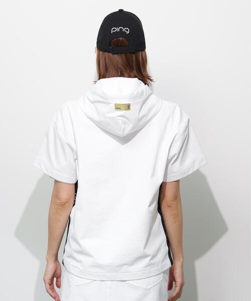 PING(ピン)の「【PING APPAREL】半袖フーディプルオーバー <GOLD> (LADIES)(Tシャツ/カットソー・レディース・ホワイト/ブラック/ベージュ・L/LL/S/M)」の9枚目の写真