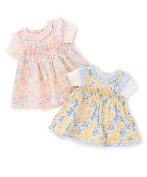 sense of wonder（センスオブワンダー）の「ミルキーブロッサムボディスーツセット（ロンパース・キッズ・ピンク/ブルー・70-80cm）」の3枚目の写真