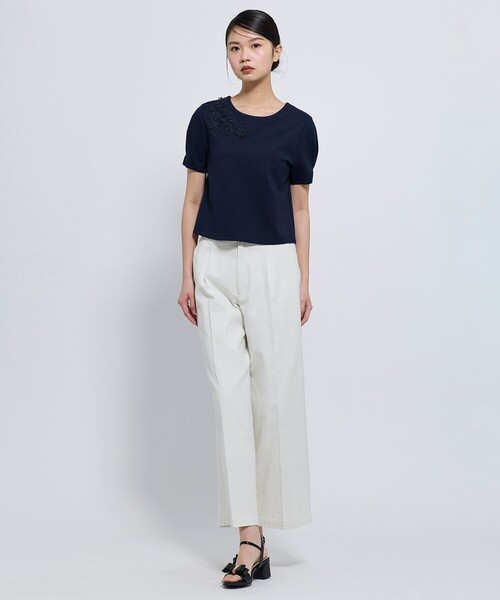 TOCCA（トッカ）の「LITTLE BOUQUET Tシャツ（Tシャツ/カットソー・レディース・ホワイト系/ライトグリーン系・SMALL/MEDIUM）」の8枚目の写真