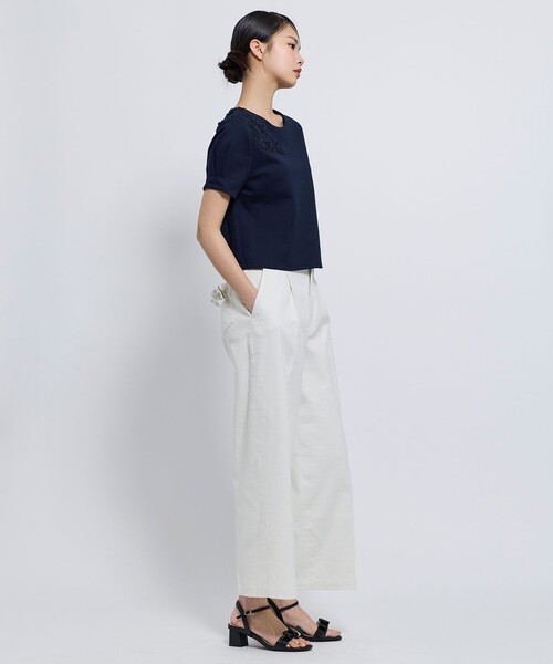 TOCCA（トッカ）の「LITTLE BOUQUET Tシャツ（Tシャツ/カットソー・レディース・ホワイト系/ライトグリーン系・SMALL/MEDIUM）」の7枚目の写真