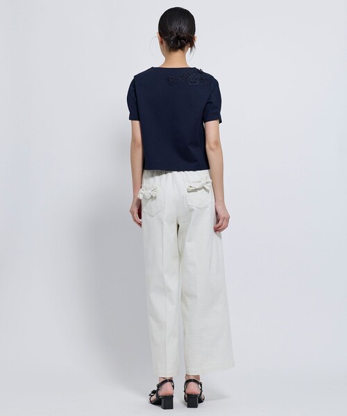 TOCCA（トッカ）の「LITTLE BOUQUET Tシャツ（Tシャツ/カットソー・レディース・ホワイト系/ライトグリーン系・SMALL/MEDIUM）」の6枚目の写真