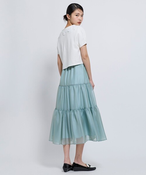 TOCCA（トッカ）の「LITTLE BOUQUET Tシャツ（Tシャツ/カットソー・レディース・ホワイト系/ライトグリーン系・SMALL/MEDIUM）」の21枚目の写真