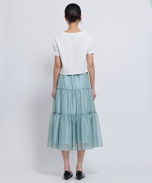 TOCCA（トッカ）の「LITTLE BOUQUET Tシャツ（Tシャツ/カットソー・レディース・ホワイト系/ライトグリーン系・SMALL/MEDIUM）」の20枚目の写真