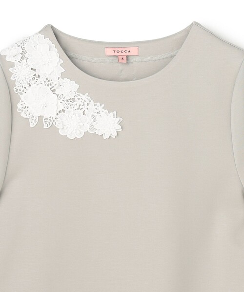 TOCCA（トッカ）の「LITTLE BOUQUET Tシャツ（Tシャツ/カットソー・レディース・ホワイト系/ライトグリーン系・SMALL/MEDIUM）」の15枚目の写真