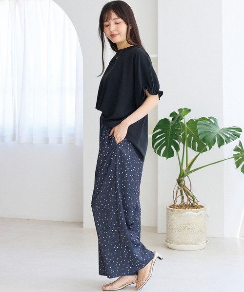 LAVEANGE（ラビアンジェ）の「星柄ワイドパンツ（その他パンツ・レディース・ブラック/ライトベージュ・M/LL/3L/4L/5L）」の11枚目の写真