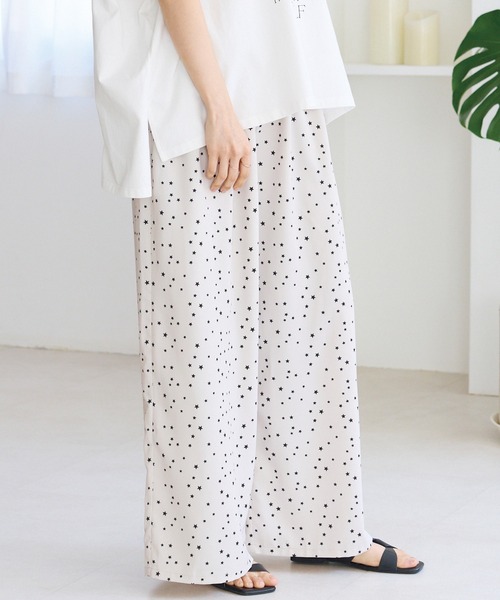 LAVEANGE（ラビアンジェ）の「星柄ワイドパンツ（その他パンツ・レディース・ブラック/ライトベージュ・M/LL/3L/4L/5L）」の15枚目の写真