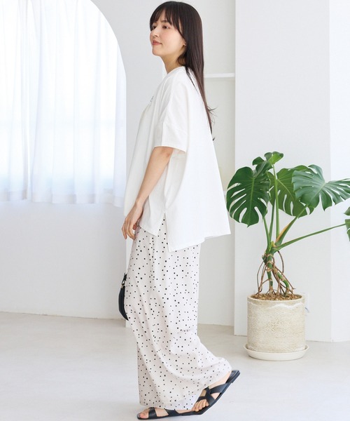 LAVEANGE（ラビアンジェ）の「星柄ワイドパンツ（その他パンツ・レディース・ブラック/ライトベージュ・M/LL/3L/4L/5L）」の21枚目の写真