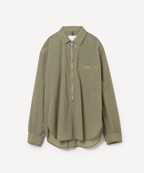 YDOT(ワイドット)の「【YDOT】LIGHTWEIGHT HALF ZIP SHIRT(シャツ/ブラウス・メンズ・オリーブ/ブラック・M)」の1枚目の写真