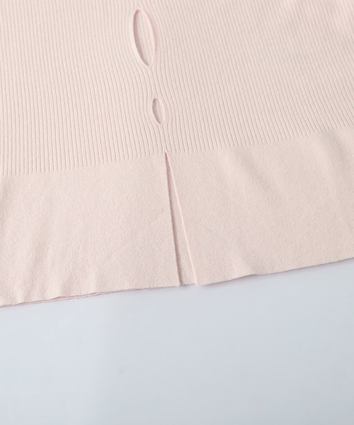 AMELY(エミリー)の「襟付き リブニット トップス(ポロシャツ・レディース・ベージュ/ピンク/ブラック/グレー・フリー)」の22枚目の写真