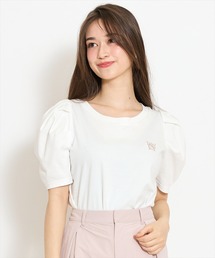 WILLSELECTION（ウィルセレクション）の「ロゴ刺?タックスリーブＴシャツ（Tシャツ/カットソー）」