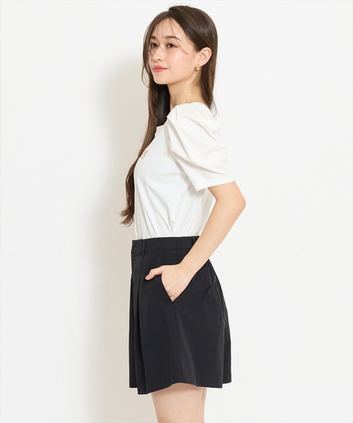 WILLSELECTION（ウィルセレクション）の「ロゴ刺繍タックスリーブTシャツ（Tシャツ/カットソー・レディース・オフホワイト/ブラック/サックスブルー・FREE）」の11枚目の写真