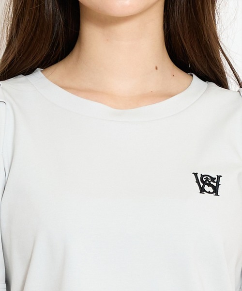 WILLSELECTION（ウィルセレクション）の「ロゴ刺繍タックスリーブTシャツ（Tシャツ/カットソー・レディース・オフホワイト/ブラック/サックスブルー・FREE）」の16枚目の写真