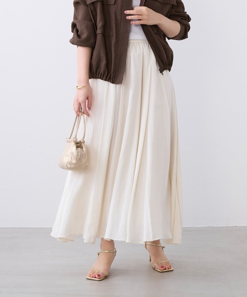 MICA&DEAL（マイカ＆ディール）の「タックギャザースカート（スカート・レディース・ブラック/イエロー/ブルー/オフホワイト・FREE）」の18枚目の写真