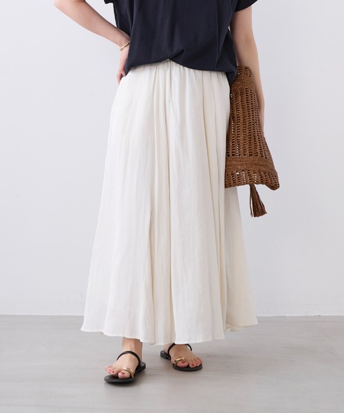 MICA&DEAL（マイカ＆ディール）の「タックギャザースカート（スカート・レディース・ブラック/イエロー/ブルー/オフホワイト・FREE）」の21枚目の写真