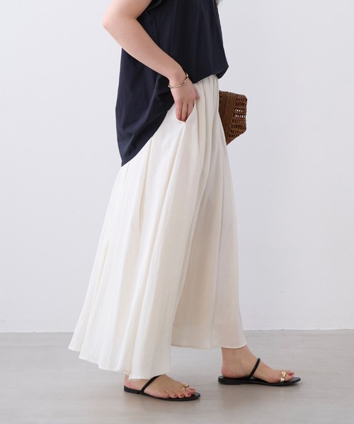 MICA&DEAL（マイカ＆ディール）の「タックギャザースカート（スカート・レディース・ブラック/イエロー/ブルー/オフホワイト・FREE）」の22枚目の写真