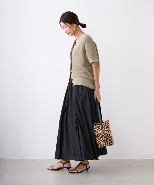 MICA&DEAL（マイカ＆ディール）の「タックギャザースカート（スカート・レディース・ブラック/イエロー/ブルー/オフホワイト・FREE）」の6枚目の写真