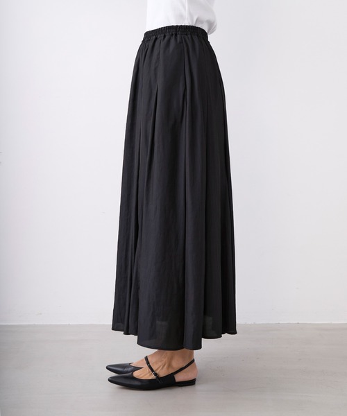 MICA&DEAL（マイカ＆ディール）の「タックギャザースカート（スカート・レディース・ブラック/イエロー/ブルー/オフホワイト・FREE）」の9枚目の写真