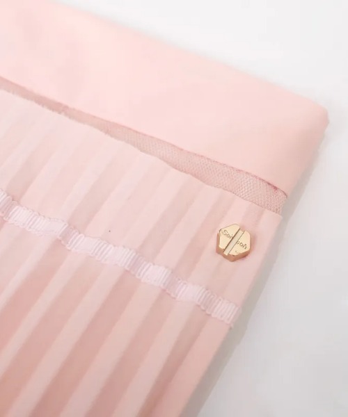 Seivson(セイヴソン)の「Seivson Pleated Mesh Skirt(スカート・レディース・ピンク・MEDIUM)」の4枚目の写真