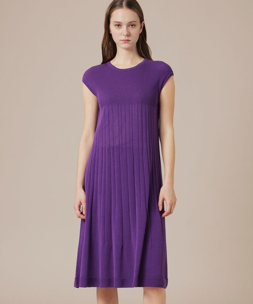 MACKINTOSH LONDON(マッキントッシュ ロンドン)の「【eclat5月号掲載】エアリーホールガーメントワンピース(ワンピース・レディース・ネイビー/パープル系その他4・38)」の2枚目の写真