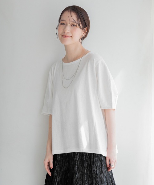 studio CLIP(スタディオクリップ)の「コットンタックスリーブTシャツ(Tシャツ/カットソー・レディース・オフホワイト/その他2/その他1・MEDIUM/LARGE)」の13枚目の写真