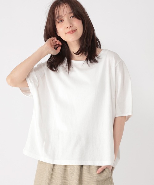 studio CLIP(スタディオクリップ)の「コットンタックスリーブTシャツ(Tシャツ/カットソー・レディース・オフホワイト/その他2/その他1・MEDIUM/LARGE)」の5枚目の写真