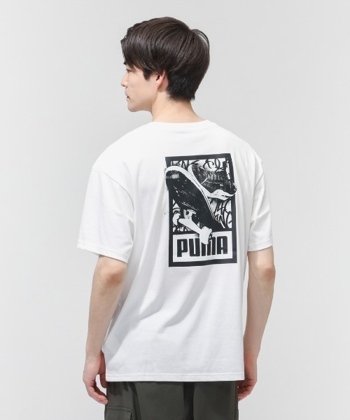 PUMA(プーマ)の「プーマ PUMA ESS ELEVATED MX スケートボード Tシャツ(Tシャツ/カットソー・メンズ・ホワイト/ブラック・S/M/L/LL/3L)」の5枚目の写真