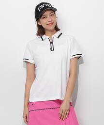 【PING APPAREL】サンベール×クールフローカノコ半袖ポロシャツ ＜GOLD＞ (LADIES)