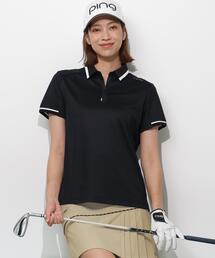 【PING APPAREL】サンベール×クールフローカノコ半袖ポロシャツ <GOLD> (LADIES)