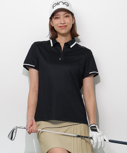 PING(ピン)の「【PING APPAREL】サンベール×クールフローカノコ半袖ポロシャツ <GOLD> (LADIES)(ポロシャツ・レディース・ピンク/ブラック/ホワイト・LL/L/S/M)」の3枚目の写真