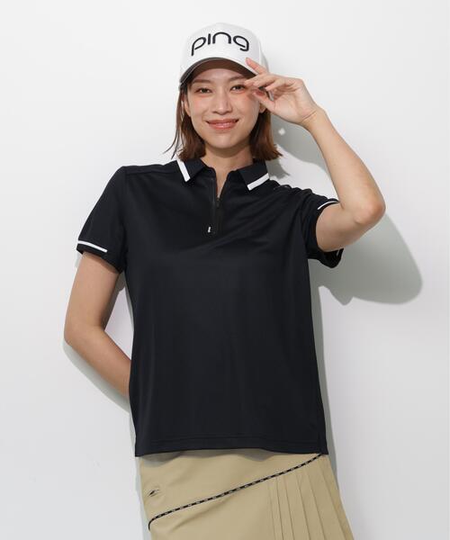 PING(ピン)の「【PING APPAREL】サンベール×クールフローカノコ半袖ポロシャツ <GOLD> (LADIES)(ポロシャツ・レディース・ピンク/ブラック/ホワイト・LL/L/S/M)」の6枚目の写真