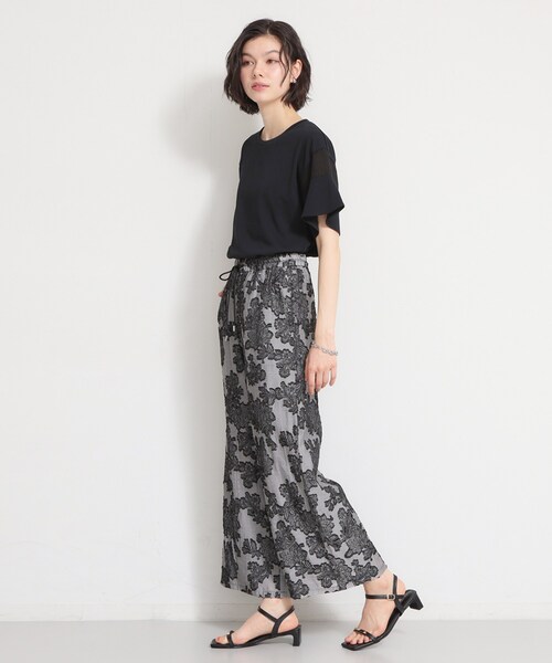 THE SHOP TK (ザ ショップ ティーケー )の「【ひんやりさらさら】軽やかに揺れる シアーフレアスリーブTシャツ(Tシャツ/カットソー・レディース・ブルー系その他/オフホワイト/ブラウン系その他/ブラック・13/12)」の11枚目の写真