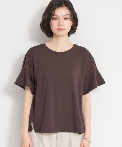 THE SHOP TK (ザ ショップ ティーケー )の「【ひんやりさらさら】軽やかに揺れる シアーフレアスリーブTシャツ(Tシャツ/カットソー・レディース・ブルー系その他/オフホワイト/ブラウン系その他/ブラック・13/12)」の22枚目の写真