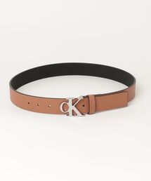 Calvin Klein | CALVIN KLEIN カルバンクライン 35MM MONOGRAM PLAQUE-RECYCLED LEATHER-NUBUCK PU LINING CKバックル レザーベルト(ベルト)