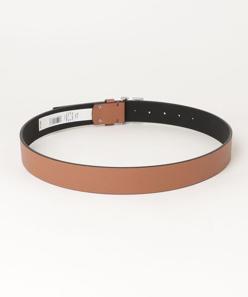 Calvin Klein(カルバン・クライン)の「CALVIN KLEIN カルバンクライン 35MM MONOGRAM PLAQUE-RECYCLED LEATHER-NUBUCK PU LINING CKバックル レザーベルト(ベルト・メンズ・ブラウン/ブラック・ONE SIZE)」の3枚目の写真