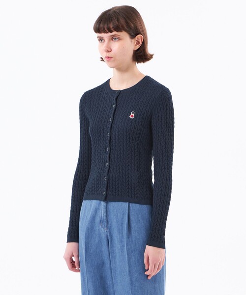 MACKINTOSH PHILOSOPHY(マッキントッシュ フィロソフィー)の「【WEB&一部店舗限定】バッキンガムベア ケーブルニットカーディガン(カーディガン/ボレロ・レディース・ライトブルー/ダークネイビー/ピンク系その他2・38)」の6枚目の写真