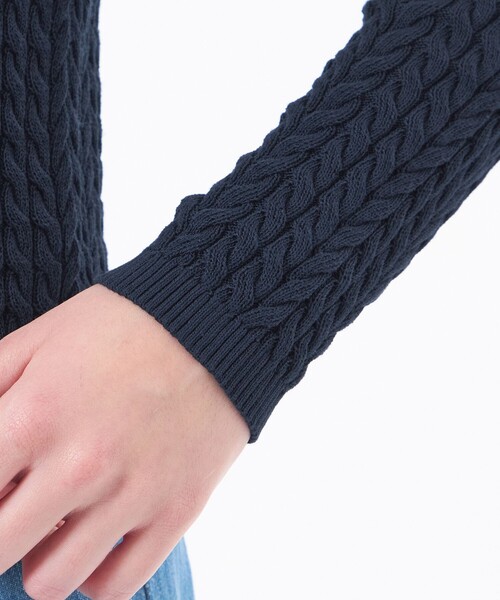MACKINTOSH PHILOSOPHY(マッキントッシュ フィロソフィー)の「【WEB&一部店舗限定】バッキンガムベア ケーブルニットカーディガン(カーディガン/ボレロ・レディース・ライトブルー/ダークネイビー/ピンク系その他2・38)」の8枚目の写真
