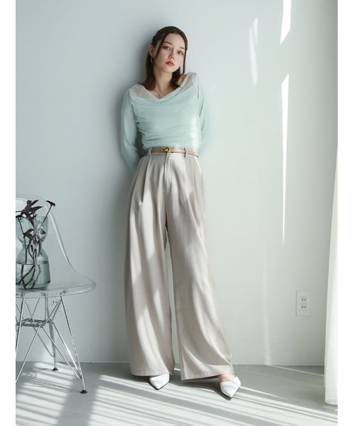 fifth(フィフス)の「ドレープデザインシアードッキングトップス(Tシャツ/カットソー・レディース・ホワイト/ブラック/ブルー・M)」の22枚目の写真