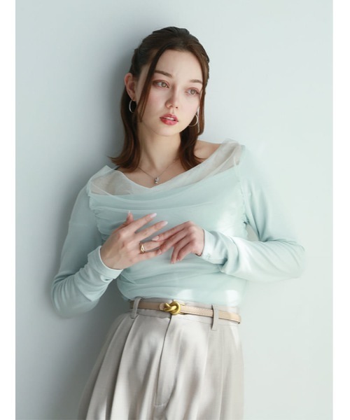 fifth(フィフス)の「ドレープデザインシアードッキングトップス(Tシャツ/カットソー・レディース・ホワイト/ブラック/ブルー・M)」の20枚目の写真
