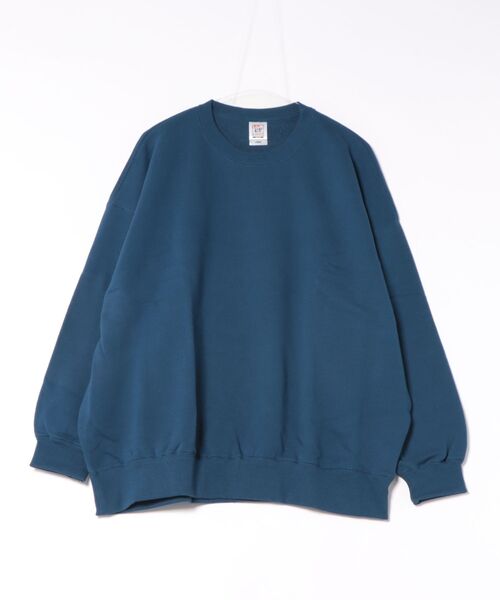 TONE SELECT WEAR（トーンセレクトウェア）の「CROSS AND STITCH(クロスアンドステッチ) レギュラーウェイト ビッグシルエットスウェットシャツ 10.0oz 裏パイル (SB2280)（スウェット・メンズ・グリーン/サンドベージュ/ブルー系その他/ホワイト/ブラック・LARGE/MEDIUM/X-LARGE）」の5枚目の写真
