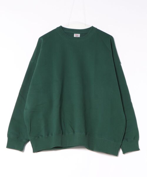 TONE SELECT WEAR（トーンセレクトウェア）の「CROSS AND STITCH(クロスアンドステッチ) レギュラーウェイト ビッグシルエットスウェットシャツ 10.0oz 裏パイル (SB2280)（スウェット・メンズ・グリーン/サンドベージュ/ブルー系その他/ホワイト/ブラック・LARGE/MEDIUM/X-LARGE）」の4枚目の写真
