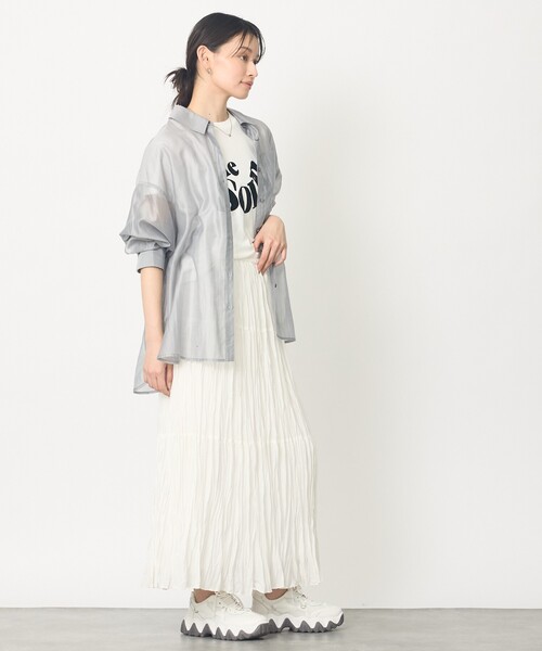 abahouse mavie(アバハウスマヴィ)の「【着回し自由自在】シアーシャツ(シャツ/ブラウス・レディース・グレー/オフホワイト/ピンク・フリー)」の11枚目の写真
