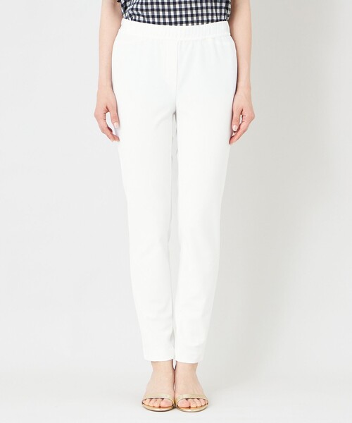 TO BE CHIC(トゥー ビー シック)の「トリコットストレッチスムース フィットパンツ(その他パンツ・レディース・オフホワイト/ブラック・40)」の5枚目の写真