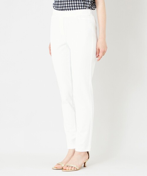 TO BE CHIC(トゥー ビー シック)の「トリコットストレッチスムース フィットパンツ(その他パンツ・レディース・オフホワイト/ブラック・40)」の6枚目の写真